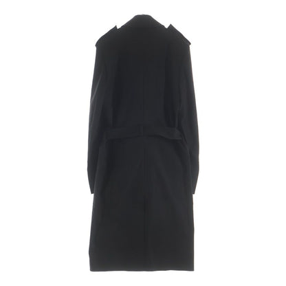 Bottega Veneta Long Coat Triangle Bagle Black Cotton — view 2