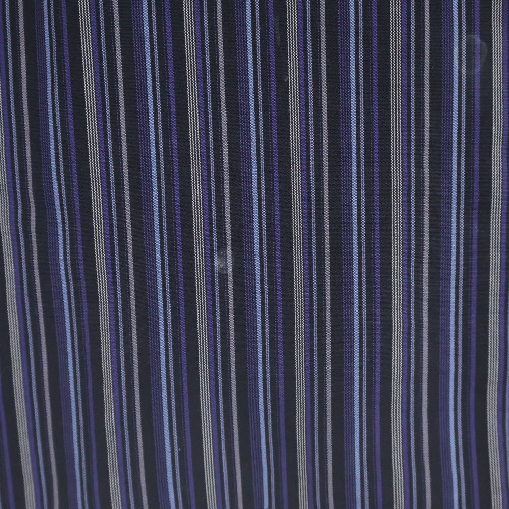 Hermes Striped Allover Stand Collar Half Zip Series Button Long Sleeve Shirt — view 5