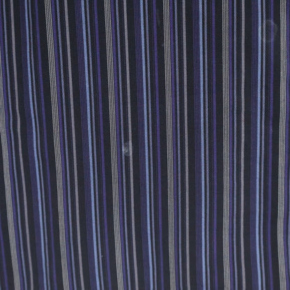 Hermes Striped Allover Stand Collar Half Zip Series Button Long Sleeve Shirt — view 5