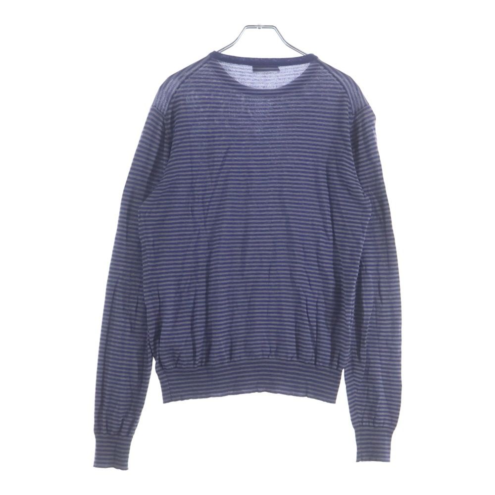 Prada High Gee Pullover Knit Border Blue Sweater — view 2