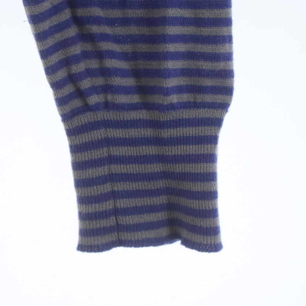 Prada High Gee Pullover Knit Border Blue Sweater — view 5