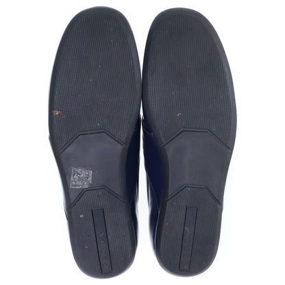 Prada Leather Coin Penis Loafers Low Cut Shoes Navy — view 5