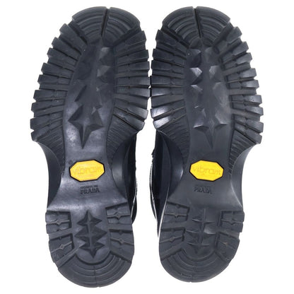 Prada Trekking Shoes Vibram Sole Leather Switch 903 Low Cut Sneakers Black — view 5