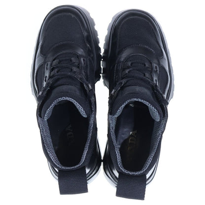 Prada Trekking Shoes Vibram Sole Leather Switch 903 Low Cut Sneakers Black — view 4