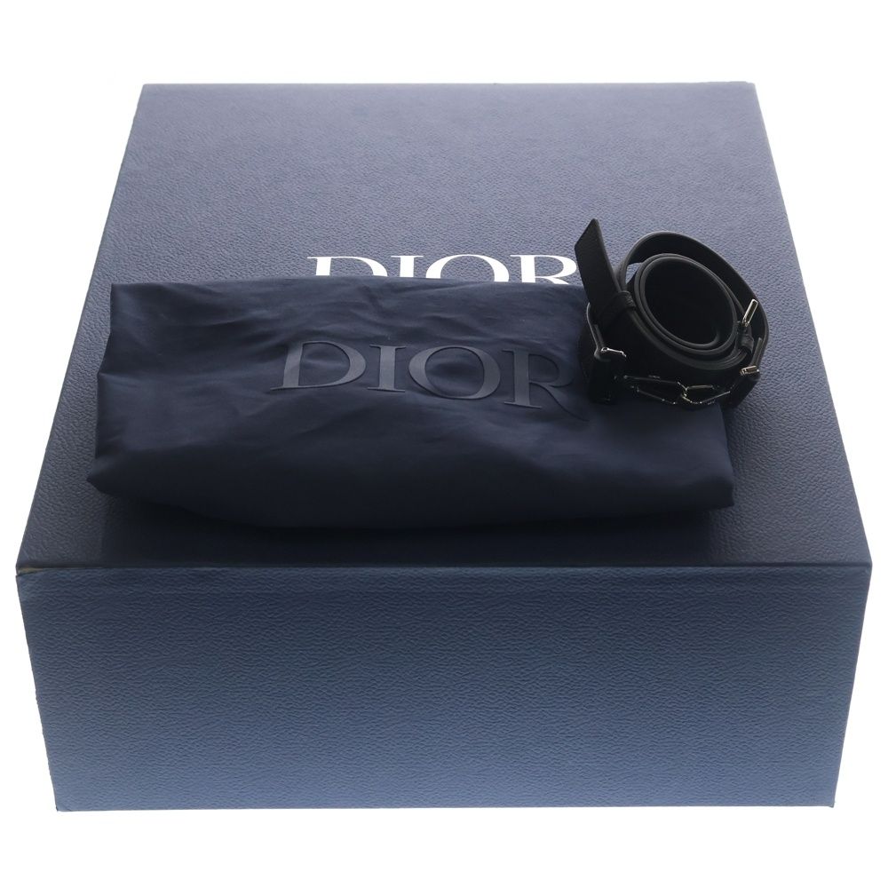 Dior East West O-Oblique Kumaxi Canvas Leather Tote Navy Black — view 6