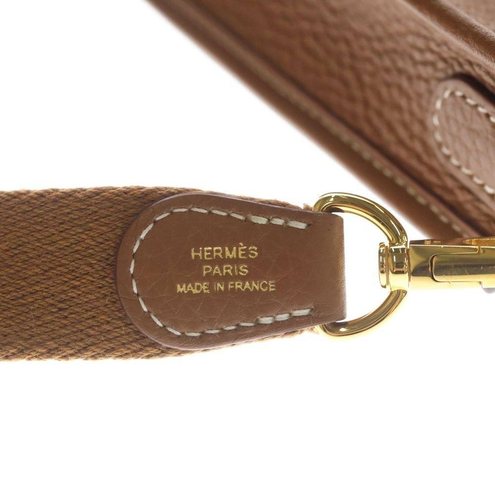 Hermes Evelyne TPM Gold Taurillon Clemence Mini Shoulder Bag Brown Leather — view 5