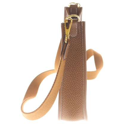 Hermes Evelyne TPM Gold Taurillon Clemence Mini Shoulder Bag Brown Leather — view 3