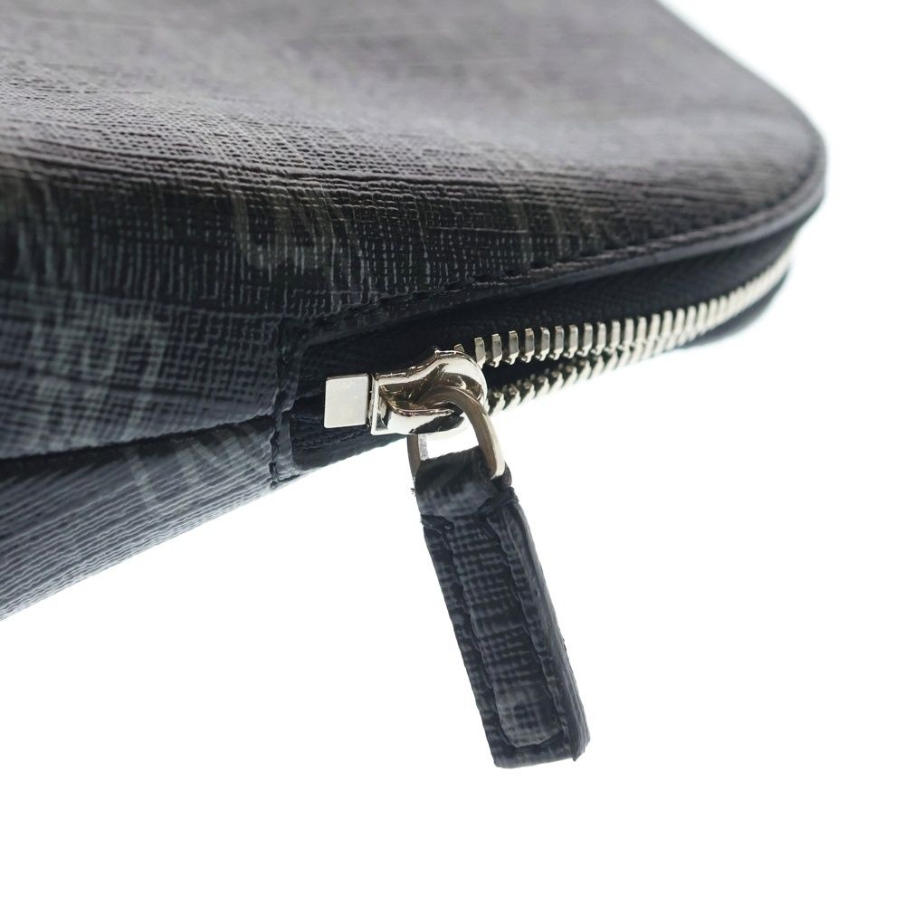 Balenciaga BB Monogram Pouch Case Black Leather Silver — view 5