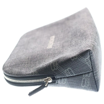 Balenciaga BB Monogram Pouch Case Black Leather Silver — view 3