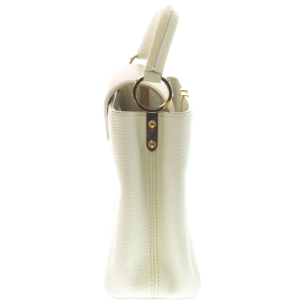 Louis Vuitton Capucines BB Taurillon Leather 2-Way Shoulder Bag White Gold — view 3
