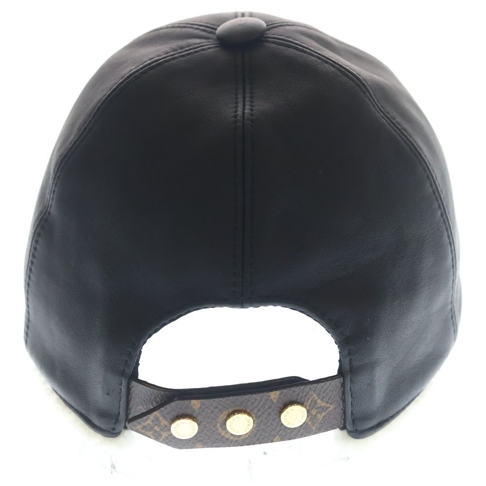 Louis Vuitton Cap Shearling Lambskin Black White Hat — view 2