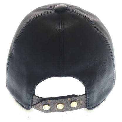 Louis Vuitton Cap Shearling Lambskin Black White Hat — view 2