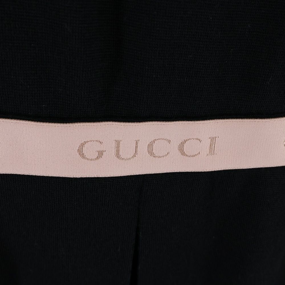 Gucci Logo Line Short Sleeve Dress Black — view 5
