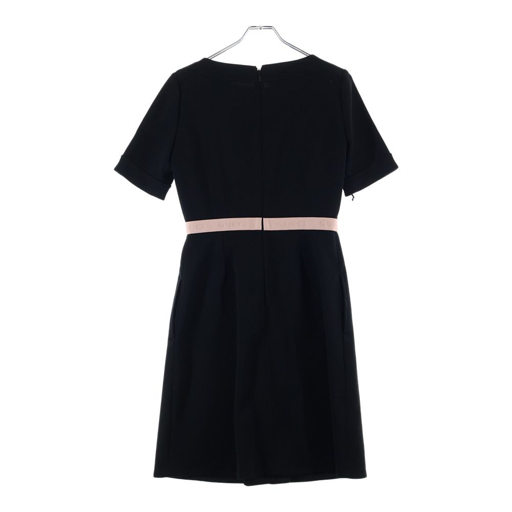Gucci Logo Line Short Sleeve Dress Black — view 2