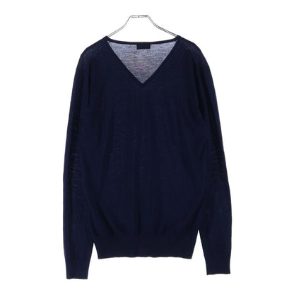 Dior Homme Bee Embroidery V-neck Crew Neck Knit Sweater Navy — view 2