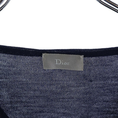 Dior Homme Bee Embroidery V-neck Crew Neck Knit Sweater Navy — view 7