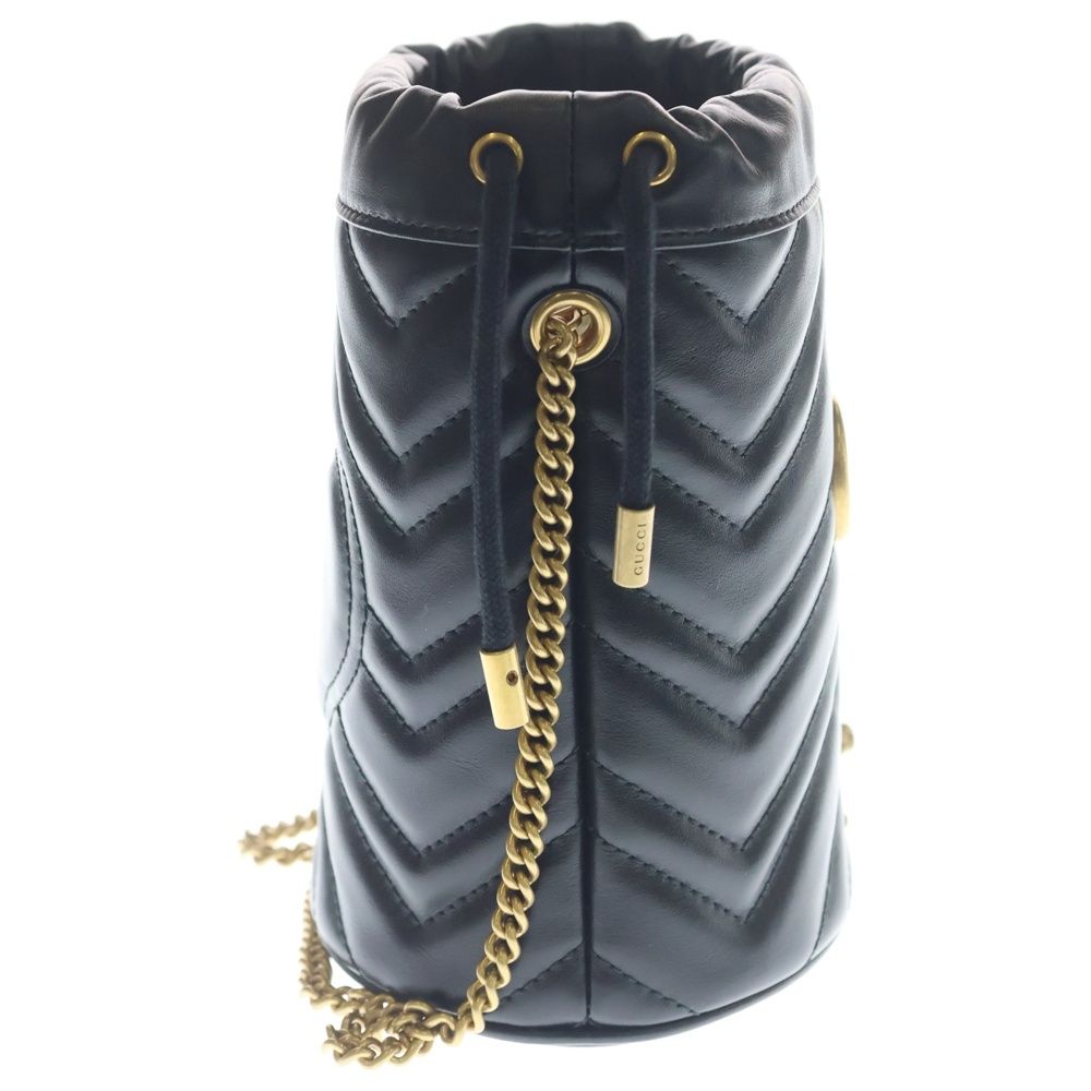 Gucci GG Marmont Mini Bucket Bag Black — view 3