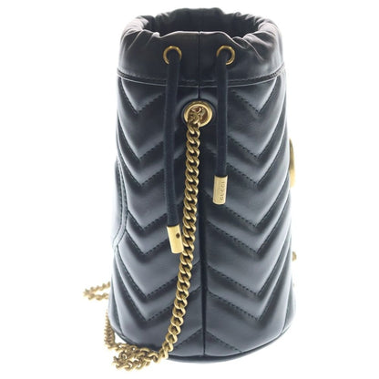 Gucci GG Marmont Mini Bucket Bag Black — view 3