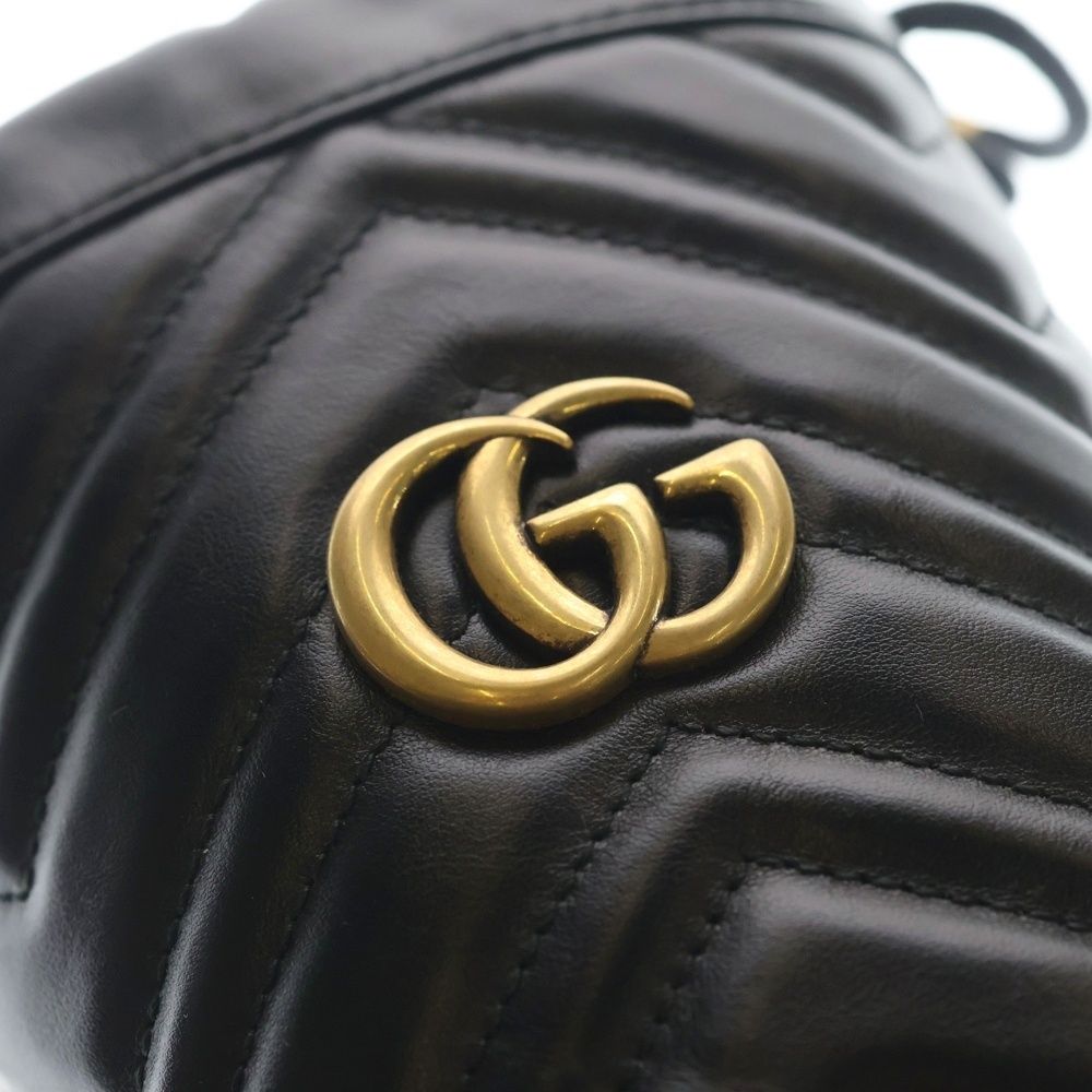 Gucci GG Marmont Mini Bucket Bag Black — view 5