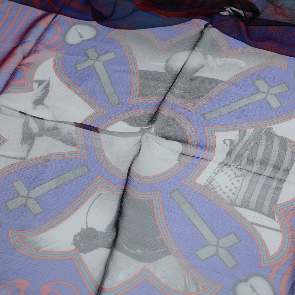 Chrome Hearts Mapplethorpe CH Plus Slik Skf Maplethorpe CH Silk Scarf Multicolor — view 6