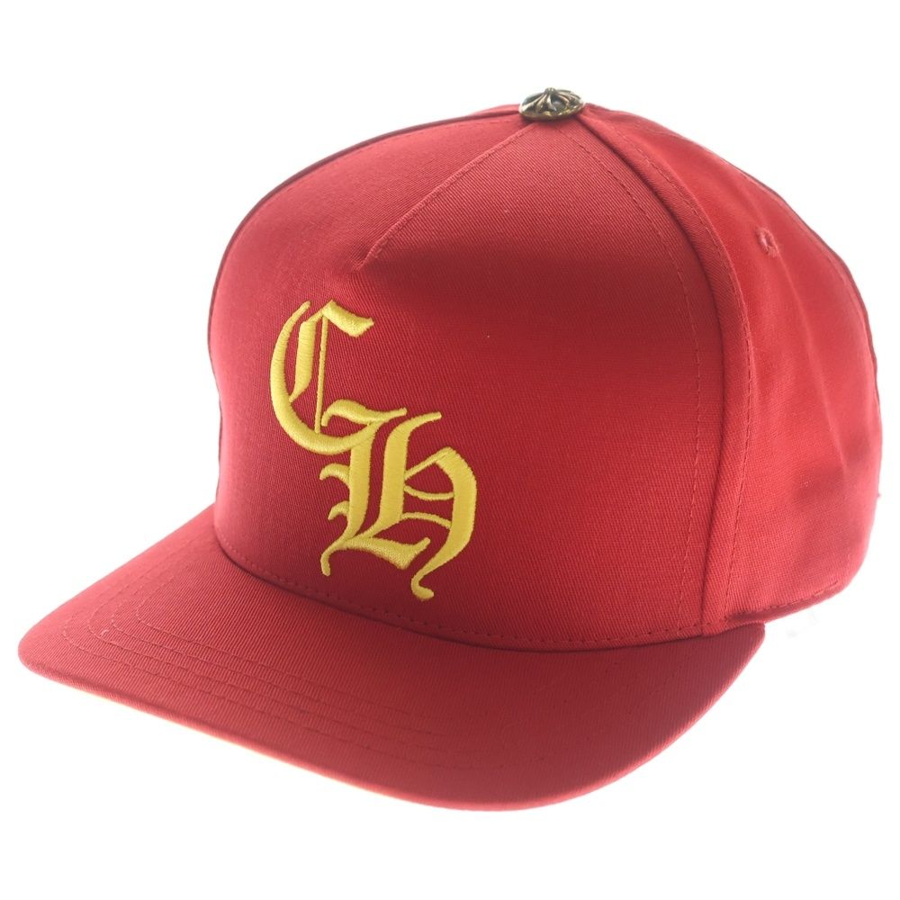 Chrome Hearts CH Baseball Trucker Cap Truck Khaki Cap Hat Red Yellow
