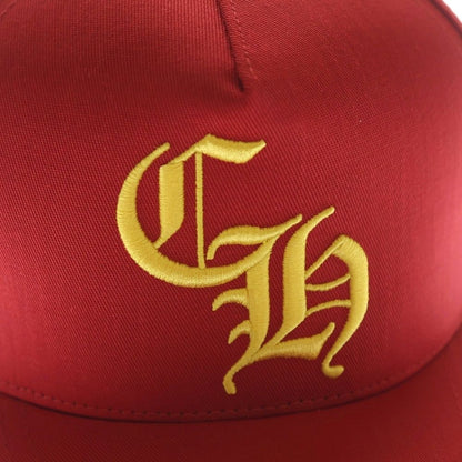 Chrome Hearts CH Baseball Trucker Cap Truck Khaki Cap Hat Red Yellow — view 5