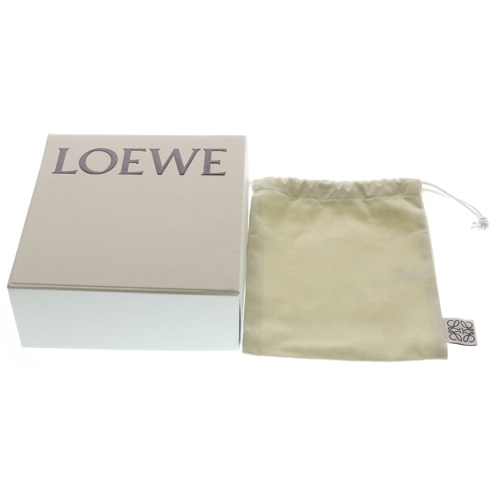 Loewe Pebble Vertical Compact Wallet Small Trifold Coin Case Black Leather Gold — view 6