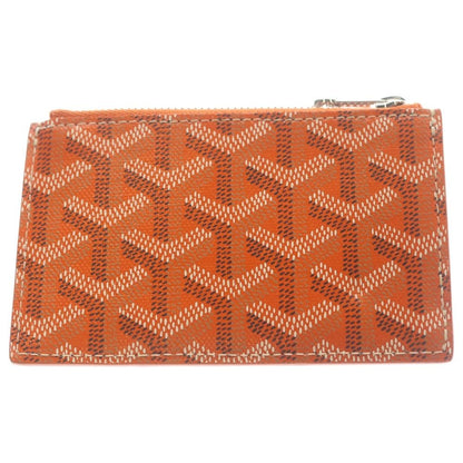 Goyard Bourbon Card Holder Business Case Orange Leather — view 2