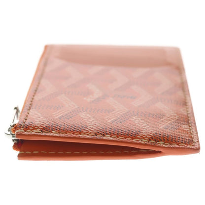 Goyard Bourbon Card Holder Business Case Orange Leather — view 3