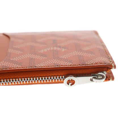 Goyard Bourbon Card Holder Business Case Orange Leather — view 5