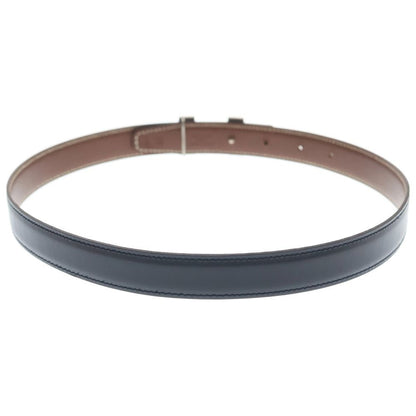 Hermes Constance Leather Belt Brown Black Box Calf 65 Silver — view 2