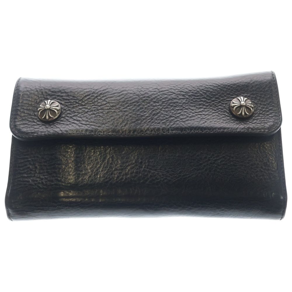Chrome Hearts Wave Leather Wallet Black