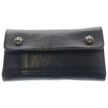 Chrome Hearts Wave Leather Wallet Black