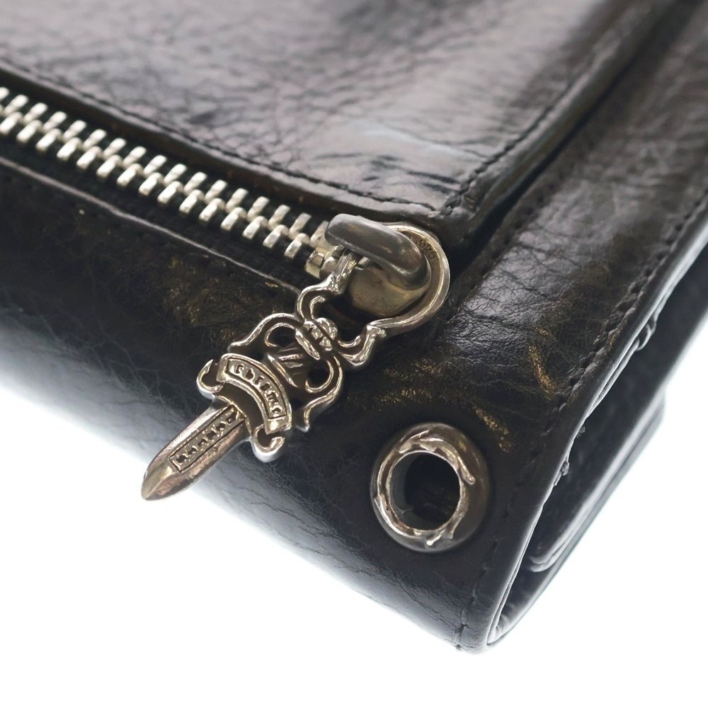 Chrome Hearts Wave Leather Wallet Black — view 6
