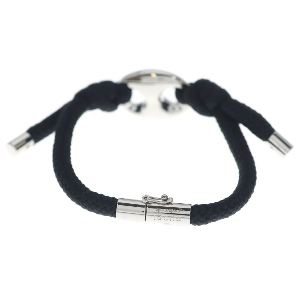 Gucci Marina Chain Fabric Bracelet Black Silver — view 2