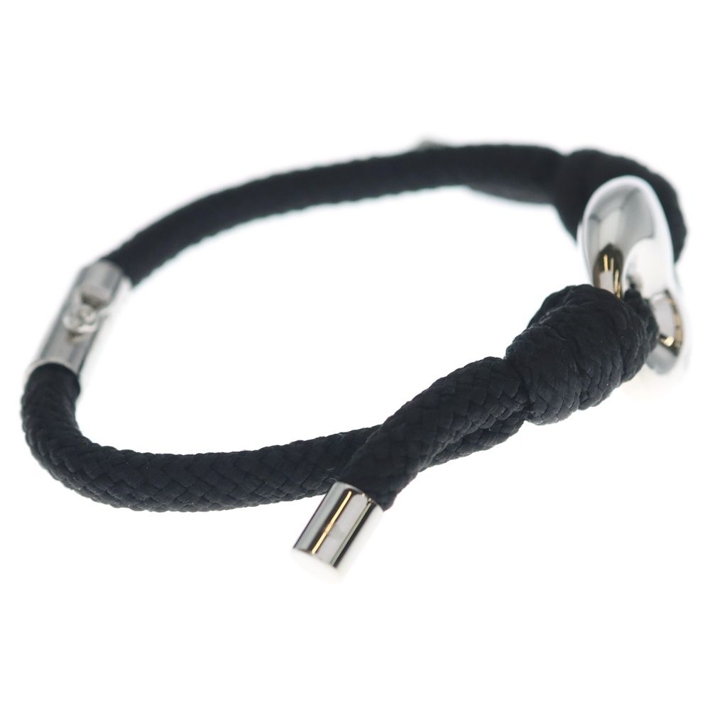 Gucci Marina Chain Fabric Bracelet Black Silver — view 3