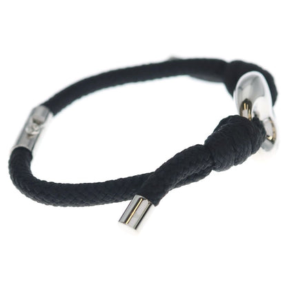 Gucci Marina Chain Fabric Bracelet Black Silver — view 3