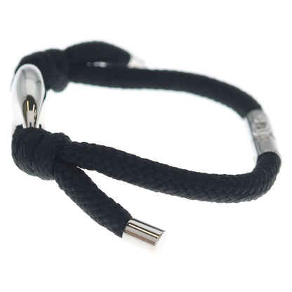 Gucci Marina Chain Fabric Bracelet Black Silver — view 4