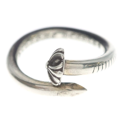 Chrome Hearts Nail Crsball Cross Ball Ring Silver