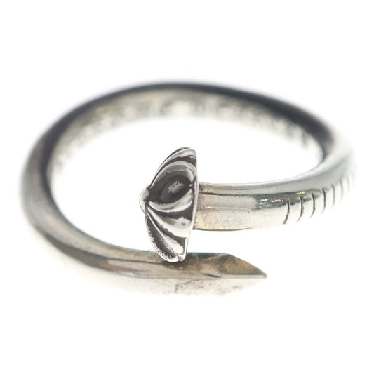 Chrome Hearts Nail Crsball Cross Ball Ring Silver
