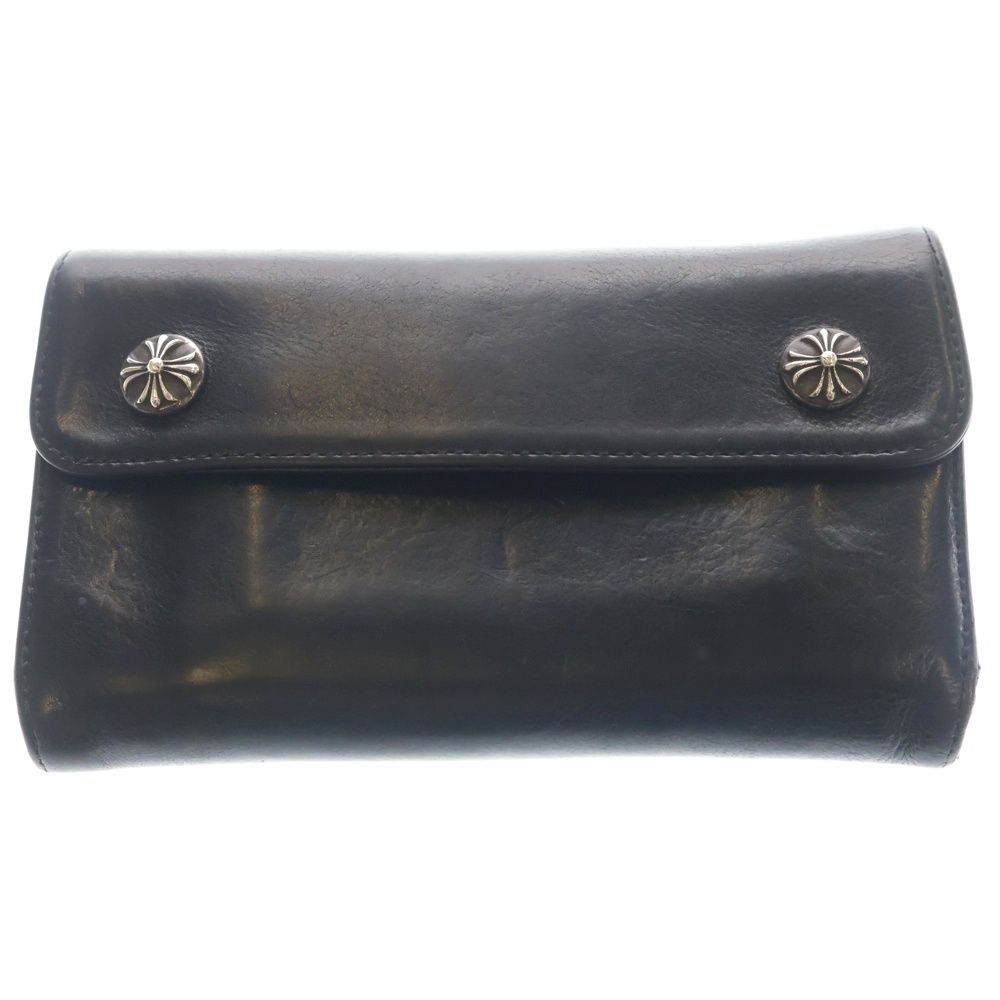 Chrome Hearts Wave Leather Wallet Black