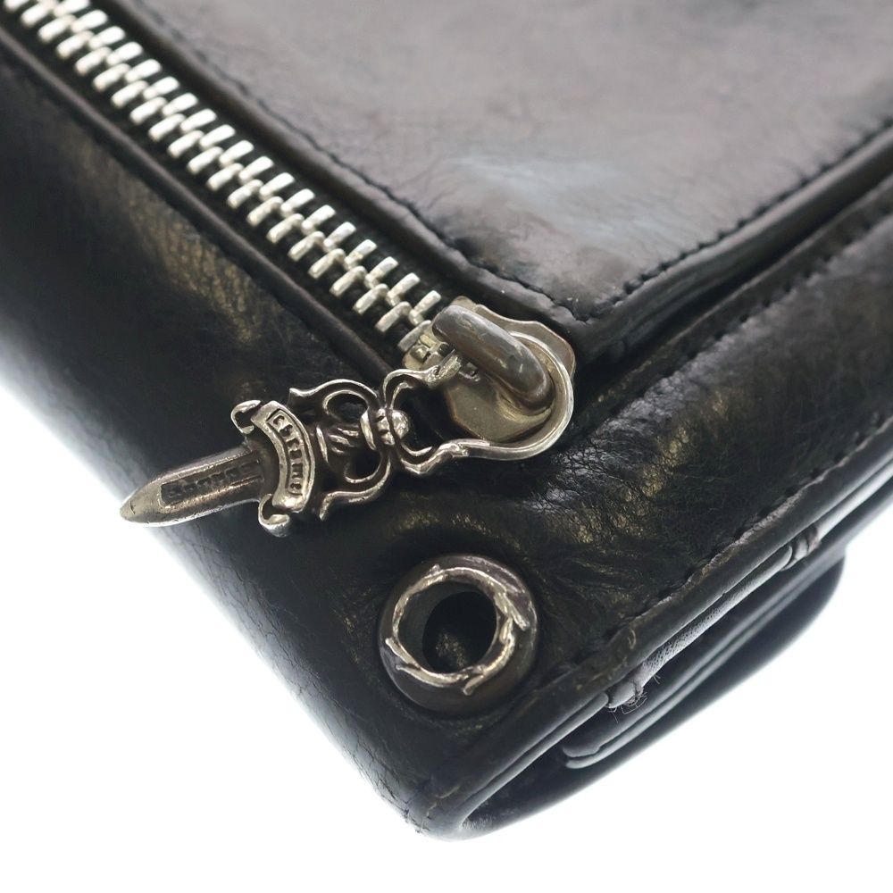 Chrome Hearts Wave Leather Wallet Black — view 5