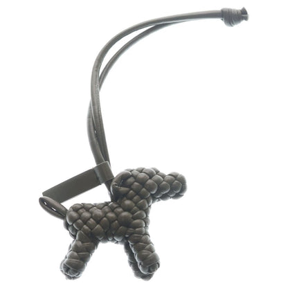Bottega Veneta Intrecciato Dog Bag Charm Strap Khaki Green Leather — view 2