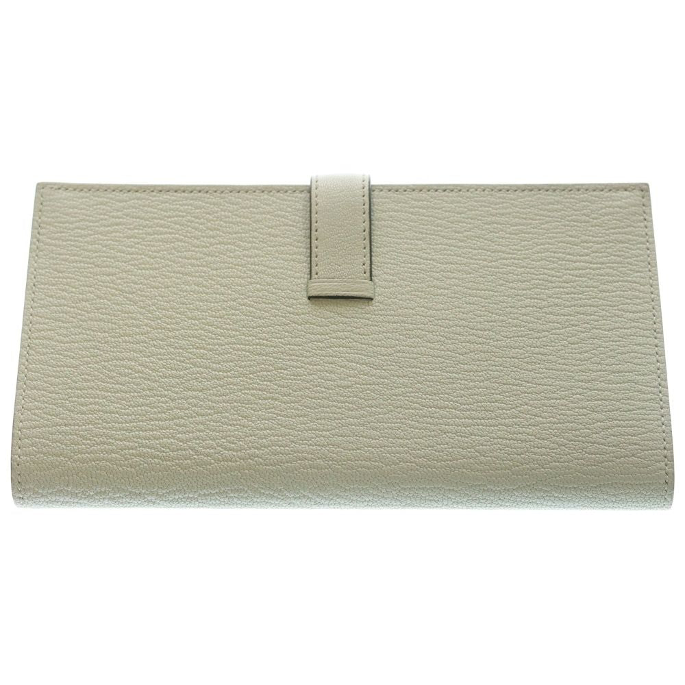 Hermes Bearn Souffle Bifold Wallet Card Case Light Green Chevre Vert Fizz — view 2