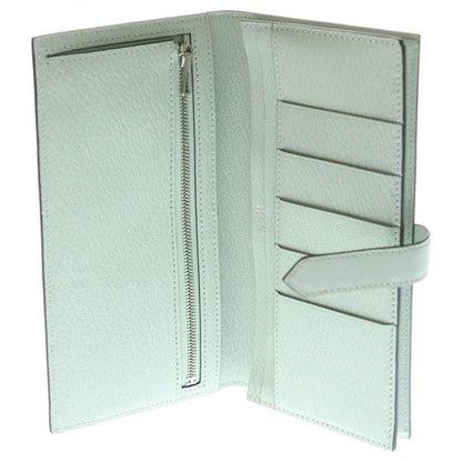 Hermes Bearn Souffle Bifold Wallet Card Case Light Green Chevre Vert Fizz — view 4