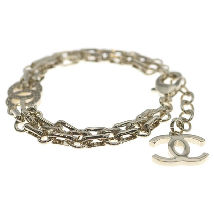 Chanel CC Logo Line Stone Decoration Chain Bracelet Gold — view 4
