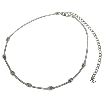 Chanel CC Logo Chain Necklace Silver — view 2