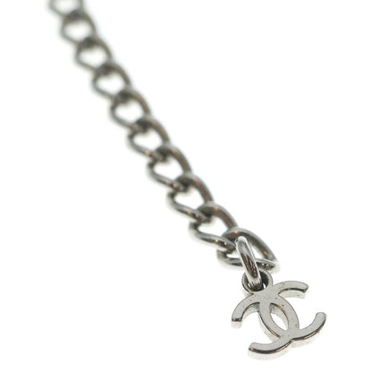 Chanel CC Logo Chain Necklace Silver — view 5