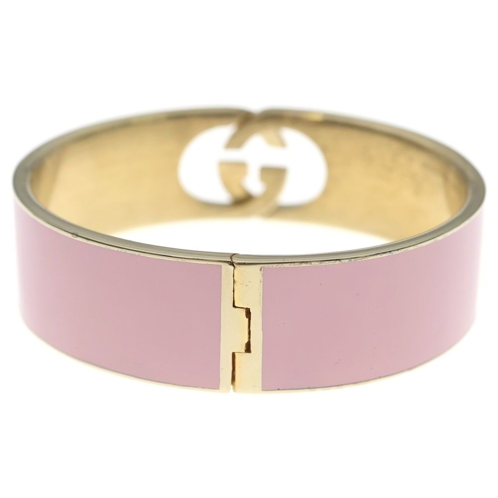 Gucci Interlocking Enamel Bracelet Bangle Pink — view 2