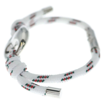 Gucci Marina Chain Fabric Bracelet White Silver — view 4